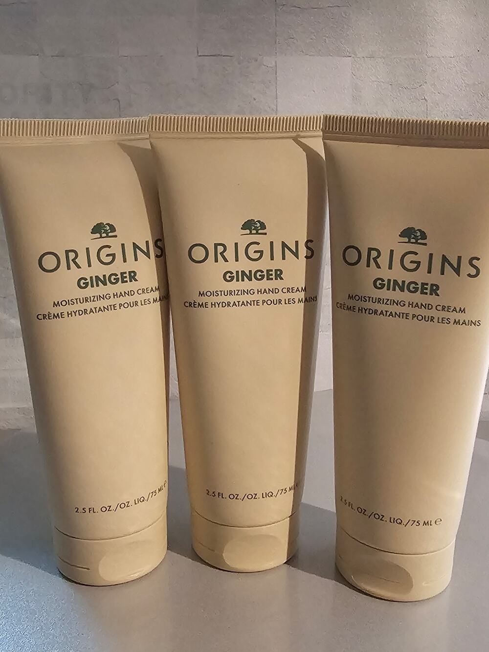 3x Origins Ginger Moisturizing Hand Cream 2.5 Oz 75 mL Full Size NWOB